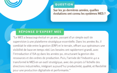 [Réponse expert] Sur les 30 dernières années, quelles évolutions ont connu les systèmes MES ?